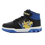 Leomil Pokémon Schuhe Blinkschuhe Kinder Jungen 30, Ideal for Schule und Freizeit, Schwarz
