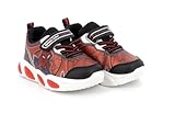 Marvel Spiderman Jungen Sneakers Laufschuhe Kinder Blinkschuhe mit Klettverschluss, Ideal für Kindergarten Schule Größe 25-33 (rot, EU Schuhgrößensystem, Grundschulkind, Numerisch, M, 28)