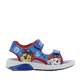 PAW Patrol Sandalen Kinder bis 6 Jahre, Kinderschuhe für Jungen oder Mädchen mit Chase und Marshall Motiv 30 EU, Sommer Schuhe mit Lichtern und Klettverschluss, ideal für Schönes Wetter, Blau