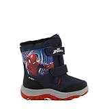 Leomil Spiderman Schneestiefel Kinder Warm Gefütterte Schneestiefel 30, Rutschfeste sohle für Kalte Wintertage, Blau