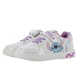Leomil Lilo & Stitch Schuhe Mädchen Blinkschuhe Kinder 31, Ideal for Schule und Freizeit, Weiß