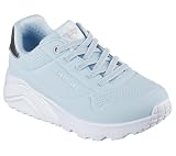 Skechers Mädchen UNO Lite Turnschuhe, Light Blue Synthetic/Silver Trim, 31 EU