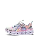 Skechers Mädchen Hart Lights Rainbow Lux sports shoes sneakers, Silver Multi Sparkle Mesh Multi Trim, 30 EU