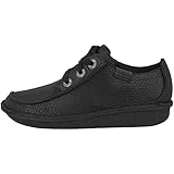 Clarks Damen Funny Dream Brogue, Schwarzes Leder, 39.5 EU