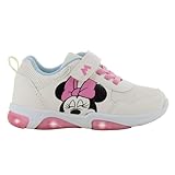 Leomil Disney Minnie Schuhe Mädchen Blinkschuhe Kinder 25, Ideal for Schule und Freizeit, Beige