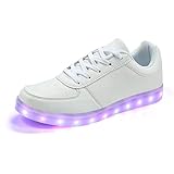 Padgene Damen Herren LED Leuchten Schuhe Leuchtende Blinkende Turnschuhe USB Aufladen Schnürer Paare Schuhe