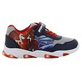 Leomil Spiderman Blinkschuhe Jungen Spiderman Schuhe Kinder 29, Ideal for Schule und Freizeit, Blau