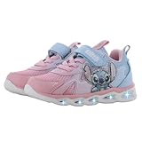 Leomil Lilo & Stitch Schuhe Mädchen Blinkschuhe Kinder 32, Ideal for Schule und Freizeit, Rosa