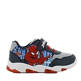 Spiderman Blinkschuhe Jungen von 2 bis 8 Jahre, Leuchtschuhe mit Licht für Kinder 28 EU, Lustige LED Marvel Turnschuhe für Junge mit Klettverschluss, ideal for Schule und Freizeit