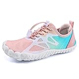 IceUnicorn Kinder Barfußschuhe Junge Mädchen Barfussschuhe Badeschuhe Aquaschuhe Atmungsaktiv Traillaufschuhe (Rosa Blau,34EU)