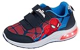 Marvel Jungen Spiderman leuchtende Turnschuhe Kinder blinkende Lichter Laufen Sport Skaterschuhe Marineblau, navy, 30 EU