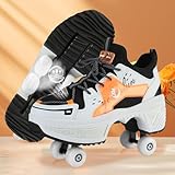 Schuhe mit Rollen für Jungen,Rollschuhe Damen Roller Shoes,LED Schuhe Herren Turnschuhe mit Rollen,Roller Schuhe für mädchen,Roller Sneaker Geburtstagsgeschenk (C, 36)