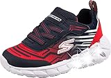 Skechers Jungen Magna-Lights Maver Sneaker, Navy Synthetic Mesh Red White Trim, 26 EU