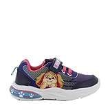 PAW Patrol Schuhe Mädchen von 2 bis 6 Jahre, LED Leuchtschuhe mit Skye 26 EU, Blinkende Kinderschuhe mit Klettverschluss, Turnschuhe mit Licht, ideal für Schule und Freizeit, Blau Rosa