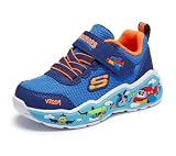 Skechers Baby - Jungen Play Scene Turnschuhe, Blue & Navy Textile/ Synthetic/ Orange Trim, 26 EU