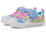 Skechers Mädchen Twinkle Sparks Jumpin' Clouds Sneakers, Blue Synthetic/Multi Trim, 35 EU