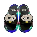 LED Leuchthausschuhe Für Damen, Niedliche rutschfeste Hausschuhe, Leuchtend Hausschuhe Cartoon Augen, Für Drinnen Und Draußen, Zuhause, Schlafzimmer, Urlaub, Und Reisen