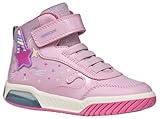 Geox J INEK Girl B Sneaker, PINK/Multicolor, 24 EU
