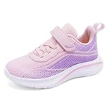 2024 Turnschuhe Jungen Mädchen mit Klettverschluss Turnschuhe Sportschuhe Helle Sohle 35 Kinderschuhe Sport Schuhe Breite Füße Weisse Sohle Hallenturnschuhe Hallenschuhe Fitnessschuhe Hallenschuhe