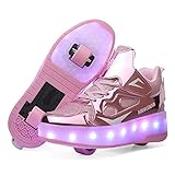 Junge Mädchen Schuhe Kinderschuhe mit Rollen LED Leuchtend Schuhe Outdoor Sportschuhe Blinkschuhe Skateboardschuhe Sneaker Geburtstage, Feiertage
