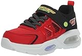 Skechers Prismatrons Sneaker, Red Synthetic Textile Black Yellow Trim, 35 EU