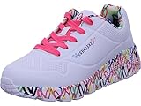 Skechers Mädchen Uno Lite Lovely Luv Sneaker, White Synthetic H. Pink Trim, 34 EU