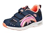 Lico Mädchen Rainbow V Blinky Sneaker, marine/lachs, 32 EU