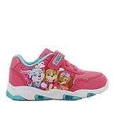PAW Patrol Schuhe Mädchen von 2 bis 6 Jahre, LED Leuchtschuhe mit Skye, Everest und Liberty Motiv 25 EU, Blinkende Kinderschuhe mit Klettverschluss, Sneaker ideal für Schule und Freizeit, Rosa/Blau