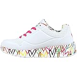 Skechers Mädchen Uno Lite Lovely Luv Sneaker, White Synthetic H. Pink Trim, 31 EU
