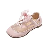 Mädchen Kinderschuhe Kleinkind Schuhe Spitzenspitze Bowknot Flache Schuhe Blinkschuhe Mädchen mit Klettverschluss Flexibel Luftig Leicht mit Klettverschluss Weiche Bequeme