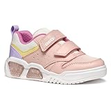 Geox J ILLUMINUS Girl A Sneaker, Pink/Multicolor, 25 EU