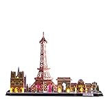 3D Puzzle Beleuchtet - Paris Led | 3D Puzzle Mit Licht | 3D Puzzle Erwachsene | 3D Puzzle Kinder Ab 8 Jahre | Modellbausatz Erwachsene | Bausatz Erwachsene
