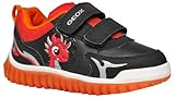 Geox B LIGHTYLOO Boy A Sneaker, Black/RED, 26 EU