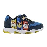 Leomil PAW Patrol Schuhe für Jungen (2-7 Jahre), Sneaker mit Chase & Marshall & Rumble Motiv, Klettverschluss, LED Leuchten bei jedem Schritt, ideal for Schule und Freizeit, Blau, Größe 27 EU