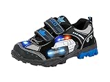 Lico Jungen Chief V Blinky Sneaker, Schwarz Royalblau Silber, 24 EU