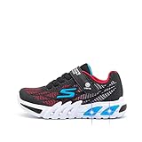 Skechers Jungen Flex-glow Elite Vorlo Sneaker, Black Synthetic Red Blue Trim, 29 EU