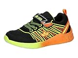 Lico Blinky Boy Blinkschuhe, Schwarz/Orange/Lemon, 35 EU
