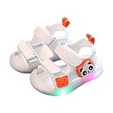 OBiQuzz Kinderschuhe mit Leuchtschuhen LED-Leucht-Sportschuhe Freizeitschuhe Atmungsaktive Baby-Kinderschuhe Sandalen Geschlossen Junge 25 (White, 9-12 Months)