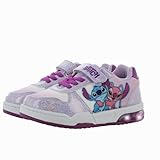 Leomil Lilo & Stitch Schuhe Mädchen Blinkschuhe Kinder 25, Ideal for Schule und Freizeit, Lila