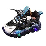 Niedliche Kleinkindschuhe für Mädchen, modisch, Licht auf LED, Babyschuhe, lässige Kinderschuhe, Jungen, Sportschuhe, weiche Sohle, Kinder-Sportschuhe, Mädchen, Riemchen-Sneaker, blau, 26 EU