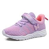 Minbei Turnschuhe Mädchen Baby Lauflernschuhe Hallenschuhe Kleinkind Mädchen Babysneakers Atmungsaktive Sportschuhe Laufschuhe Grundschulkind Leichte Violett 25 EU